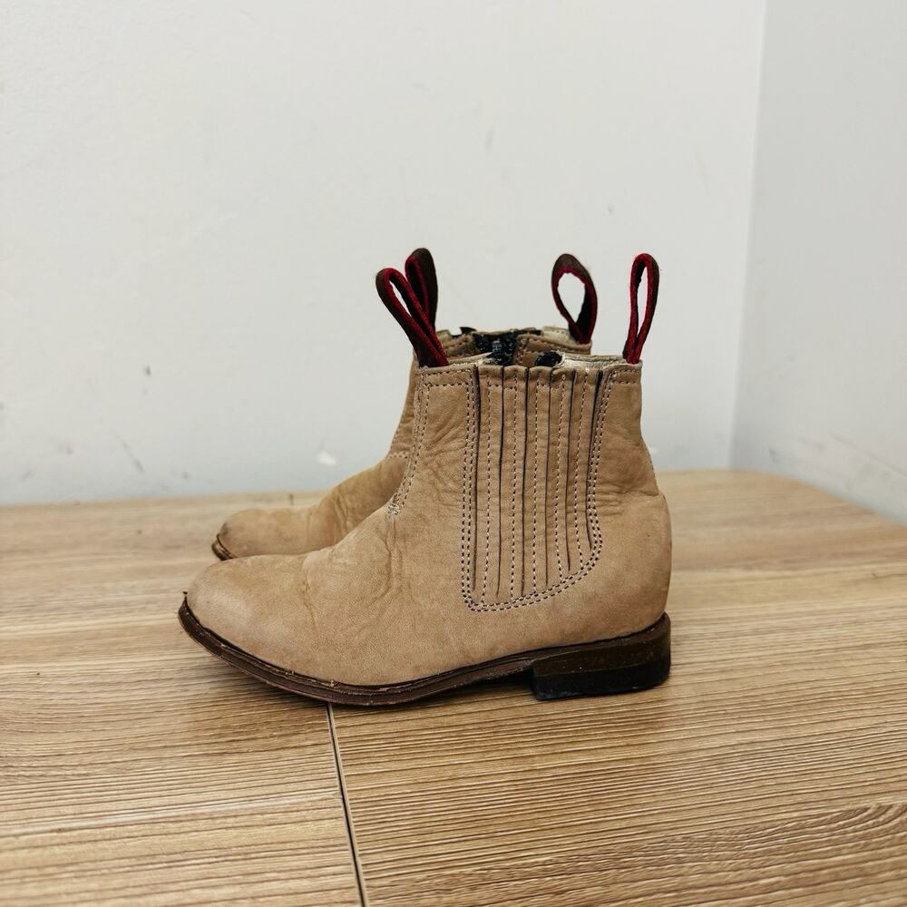 Botines Piletas Kids Western Boots in tan leather Size 7